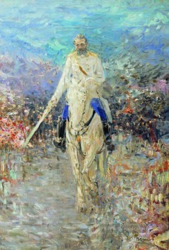 Pferd reitet Porträt 1913 Ilya Repin Ölgemälde